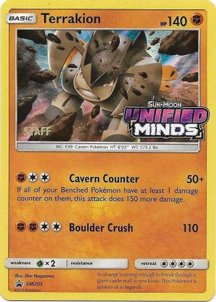 Terrakion SM205 - Holofoil SM Promos - Promo