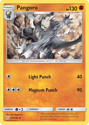 Pangoro 120 - Reverse Holofoil SM Cosmic Eclipse - Uncommon