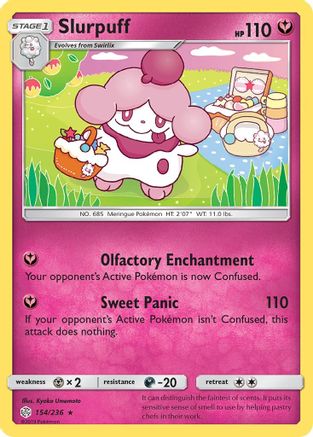 Slurpuff 154/236 - Reverse Holofoil SM Cosmic Eclipse - Rare