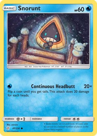 Snorunt 047/236 SM Cosmic Eclipse - Common