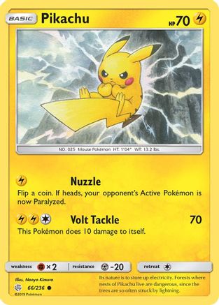 Pikachu 066/236 SM Cosmic Eclipse - Common