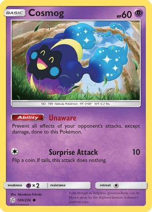 Cosmog 100/236 - Reverse Holofoil SM Cosmic Eclipse - Common