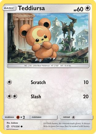 Teddiursa 171/236 SM Cosmic Eclipse - Common