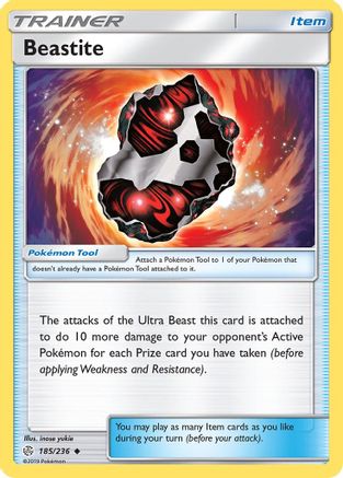 Beastite 185/236 - Reverse Holofoil SM Cosmic Eclipse - Uncommon