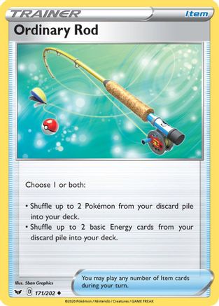 Ordinary Rod 171/202 - Reverse Holofoil SWSH01 Sword & Shield Base Set - Uncommon