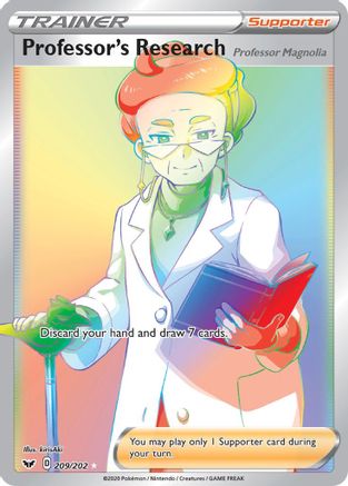 Professor's Research (Secret) 209/202 - Holofoil SWSH01 Sword & Shield Base Set - Secret Rare