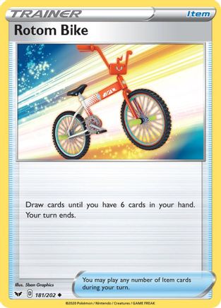 Rotom Bike 181/202 SWSH01 Sword & Shield Base Set - Uncommon