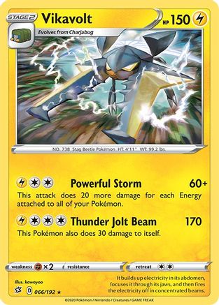 Vikavolt 066/192 - Reverse Holofoil SWSH02 Rebel Clash - Holo Rare
