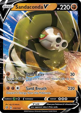 Sandaconda V 108/192 - Holofoil SWSH02 Rebel Clash - Ultra Rare