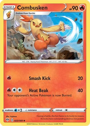Combusken 023/189 SWSH03 Darkness Ablaze - Uncommon