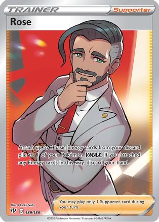 Rose (Full Art) 189/189 - Holofoil SWSH03 Darkness Ablaze - Ultra Rare