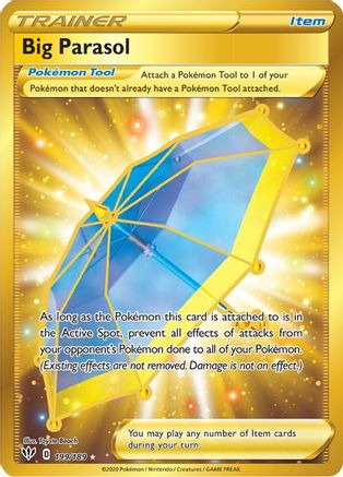 Big Parasol (Secret) 199/189 - Holofoil SWSH03 Darkness Ablaze - Secret Rare