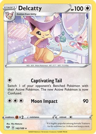 Delcatty 142/189 SWSH03 Darkness Ablaze - Rare