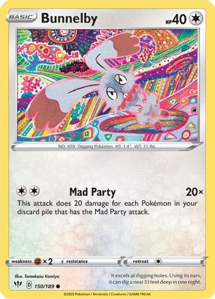 Bunnelby 150/189 SWSH03 Darkness Ablaze - Common