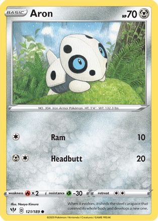 Aron 121/189 SWSH03 Darkness Ablaze - Common