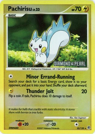 Pachirisu 035/130 - Reverse Holofoil Burger King Promos - Promo