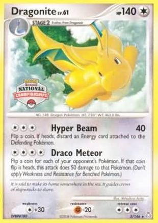 Dragonite 002/146 League & Championship Cards - Promo