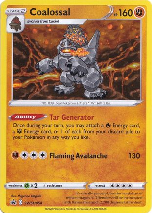 Coalossal SWSH054/054 - Holofoil SWSH Sword & Shield Promo Cards - Promo