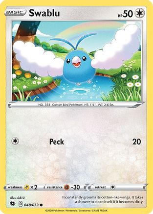 Swablu 048/73 - Reverse Holofoil Champions Path - Common