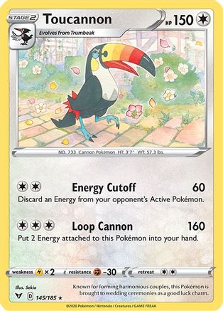Toucannon 145/185 SWSH04 Vivid Voltage - Rare
