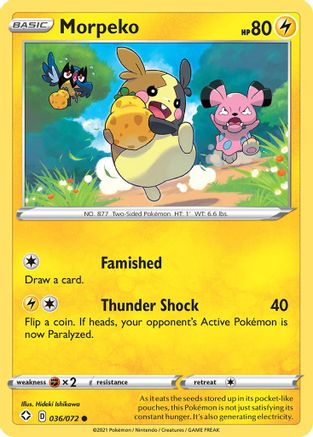 Morpeko (036) 036/072 - Reverse Holofoil Shining Fates - Common