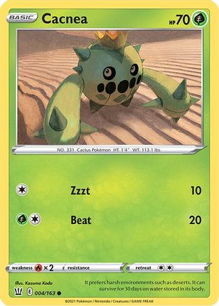 Cacnea 004/163 - Reverse Holofoil SWSH05 Battle Styles - Common