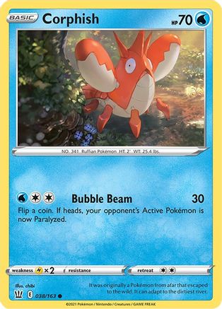 Corphish 038/163 - Reverse Holofoil SWSH05 Battle Styles - Common