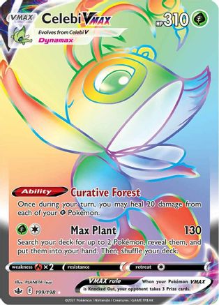 Celebi VMAX (Secret) 199/198 - Holofoil SWSH06 Chilling Reign - Secret Rare