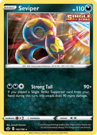 Seviper 102/198 SWSH06 Chilling Reign - Rare