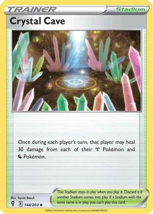 Crystal Cave 144/203 - Reverse Holofoil SWSH07 Evolving Skies - Uncommon