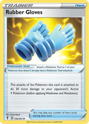 Rubber Gloves 156/203 - Reverse Holofoil SWSH07 Evolving Skies - Uncommon