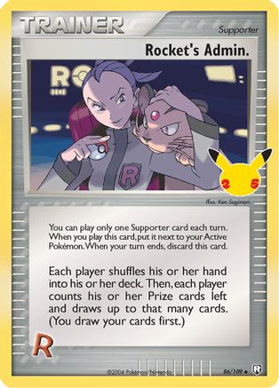 Rocket's Admin. 086/109 - Holofoil Celebrations Classic Collection - Classic Collection