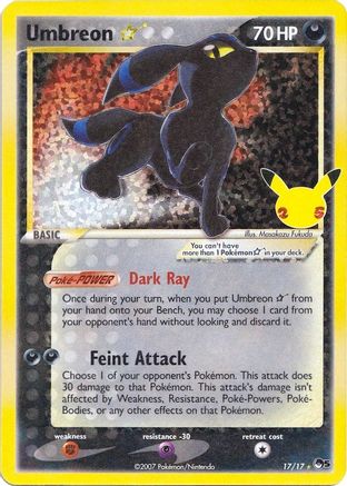 Umbreon Star 017/17 - Holofoil Celebrations Classic Collection - Classic Collection