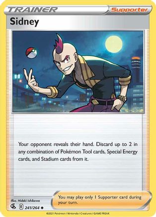 Sidney 241/264 - Reverse Holofoil SWSH08 Fusion Strike - Uncommon