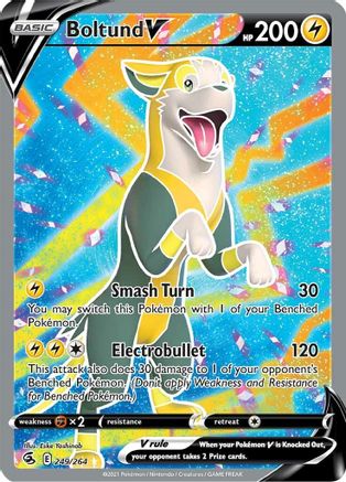 Boltund V (Full Art) 249/264 - Holofoil SWSH08 Fusion Strike - Ultra Rare
