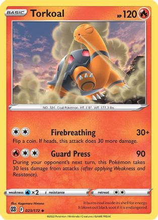 Torkoal 023/172 SWSH09 Brilliant Stars - Uncommon