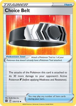 Choice Belt 135/172 - Reverse Holofoil SWSH09 Brilliant Stars - Uncommon