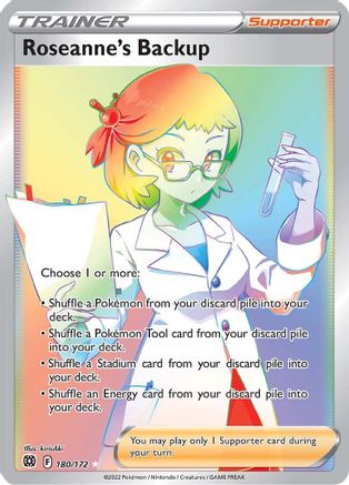 Roseanne's Backup (Secret) 180/172 - Holofoil SWSH09 Brilliant Stars - Secret Rare