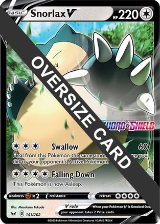 Snorlax V 141/202 - Holofoil Jumbo Cards - Promo