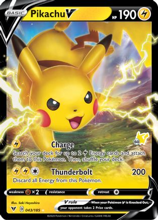 Pikachu V 043/185 - Holofoil Battle Academy 2022 - Holo Rare