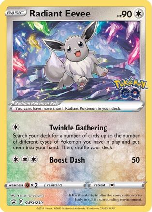 Radiant Eevee SWSH230 - Holofoil SWSH Sword & Shield Promo Cards - Promo