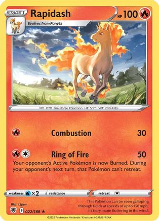 Rapidash 022/189 SWSH10 Astral Radiance - Rare