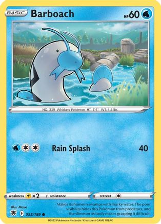 Barboach 035/189 - Reverse Holofoil SWSH10 Astral Radiance - Common