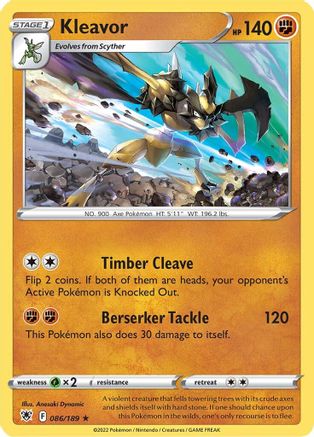 Kleavor (86) 086/189 - Reverse Holofoil SWSH10 Astral Radiance - Holo Rare