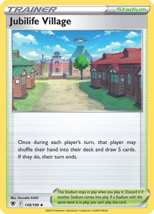 Jubilife Village 148/189 - Reverse Holofoil SWSH10 Astral Radiance - Uncommon