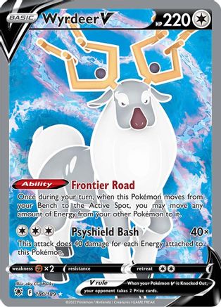 Wyrdeer V (Full Art) 180/189 - Holofoil SWSH10 Astral Radiance - Ultra Rare