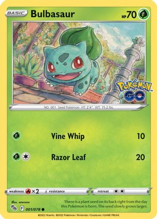 Bulbasaur 001/078 Pokemon GO - Common