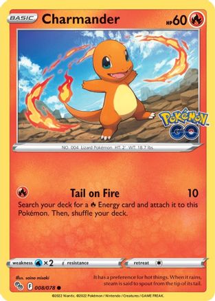 Charmander 008/078 Pokemon GO - Common