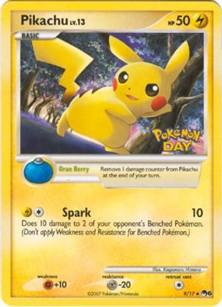 Pikachu (Pokemon Day Stamped) 009 POP Series 6 - Common
