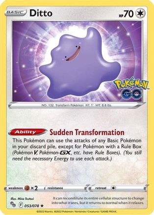 Ditto 053/078 - Holofoil Pokemon GO - Holo Rare
